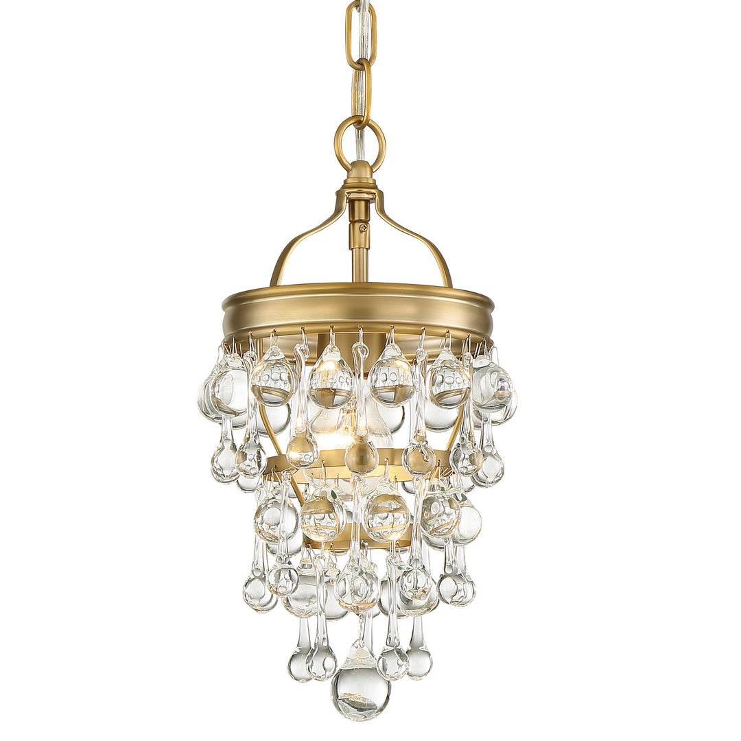 Calypso One Light Mini Chandelier in Vibrant Gold - available from The Lighting Shoppe, trusted by Canadian homeowners
