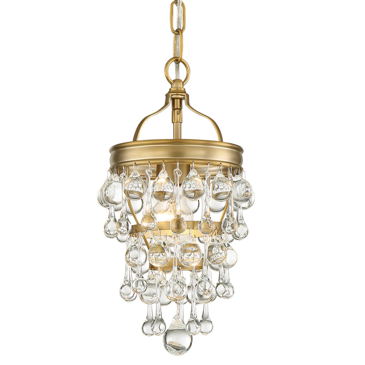 Calypso One Light Mini Chandelier in Vibrant Gold - available from The Lighting Shoppe, trusted by Canadian homeowners