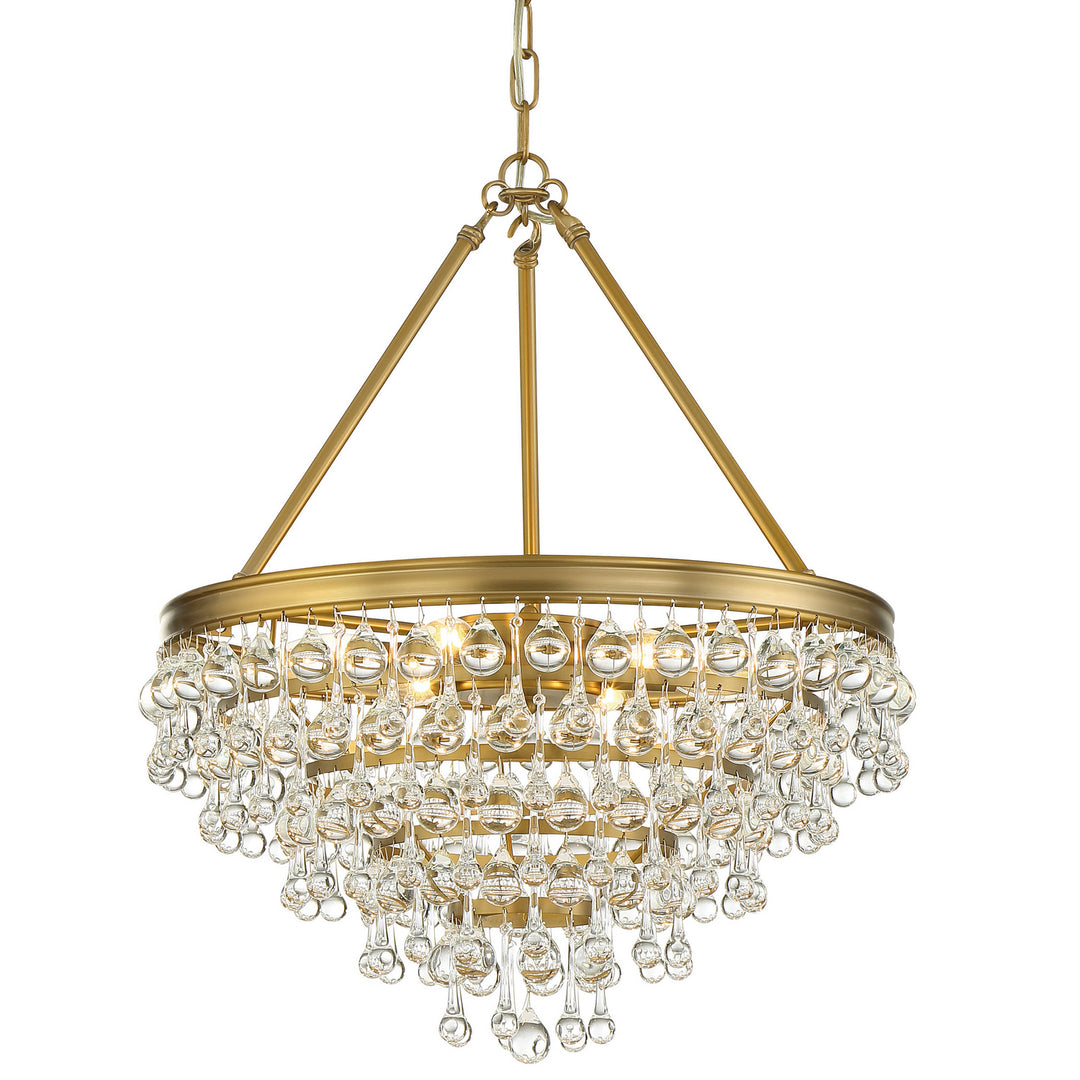 Calypso Six Light Chandelier in Vibrant Gold - available from The Lighting Shoppe, trusted by Canadian homeowners