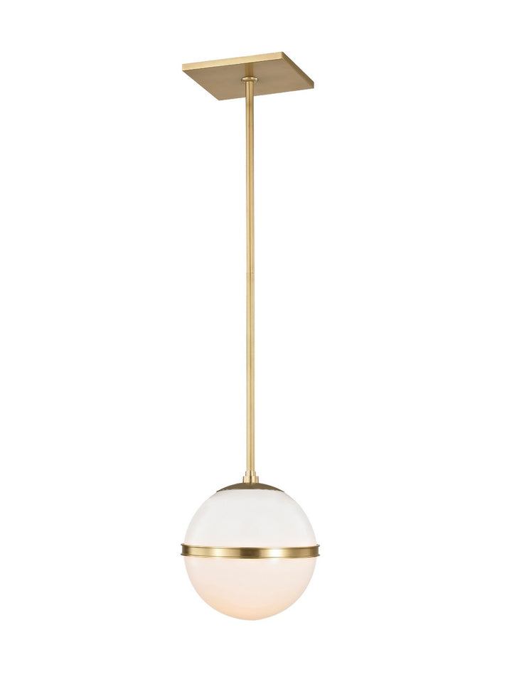 Truax One Light Chandelier in Aged Brass - available from The Lighting Shoppe, trusted by Canadian homeowners