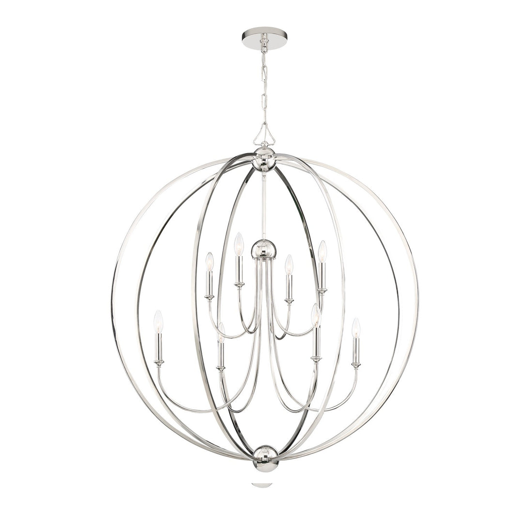Crystorama - 2246-PN_NOSHADE - Eight Light Chandelier - Sylvan - Polished Nickel
