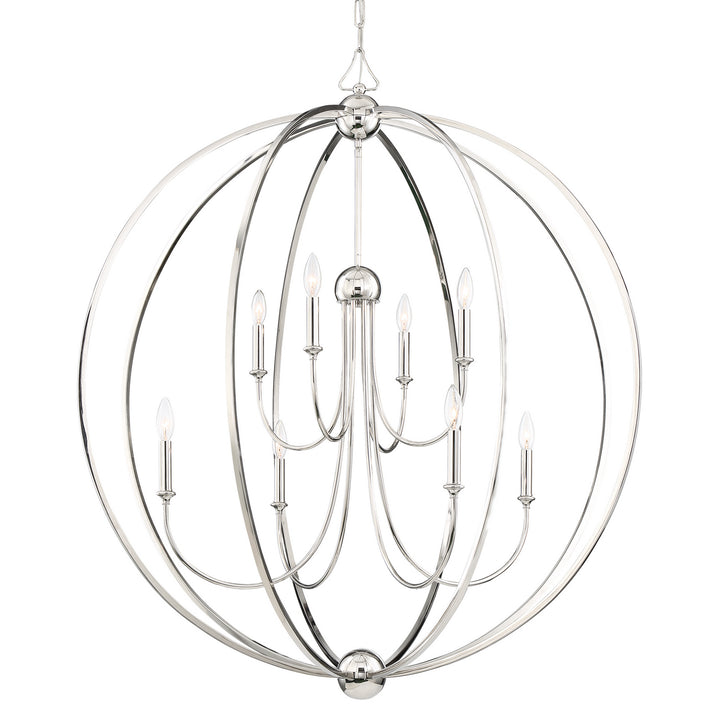 Sylvan Eight Light Chandelier in Polished Nickel - available from The Lighting Shoppe, trusted by Canadian homeowners