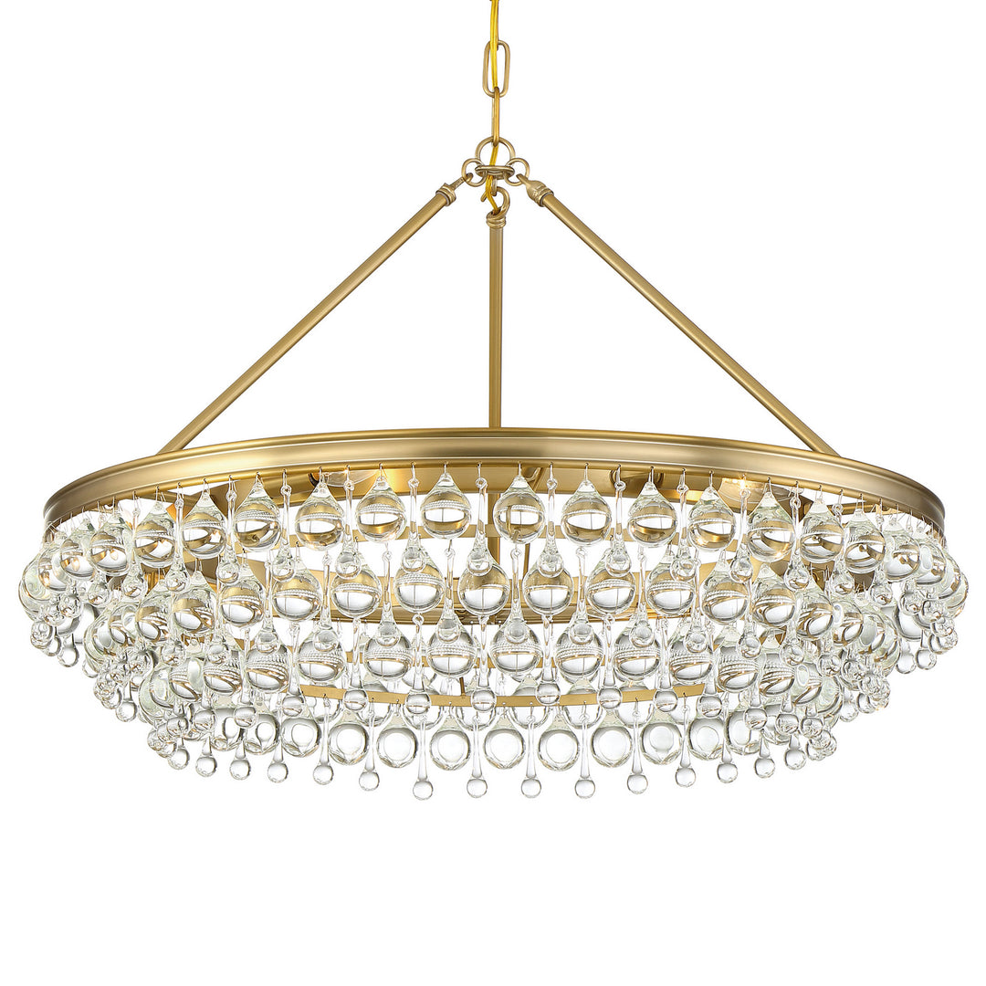 Calypso Six Light Chandelier in Vibrant Gold - available from The Lighting Shoppe, trusted by Canadian homeowners