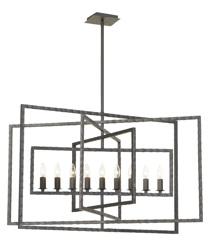 Capri Nine Light Chandelier in Raw Steel - available from The Lighting Shoppe, trusted by Canadian homeowners