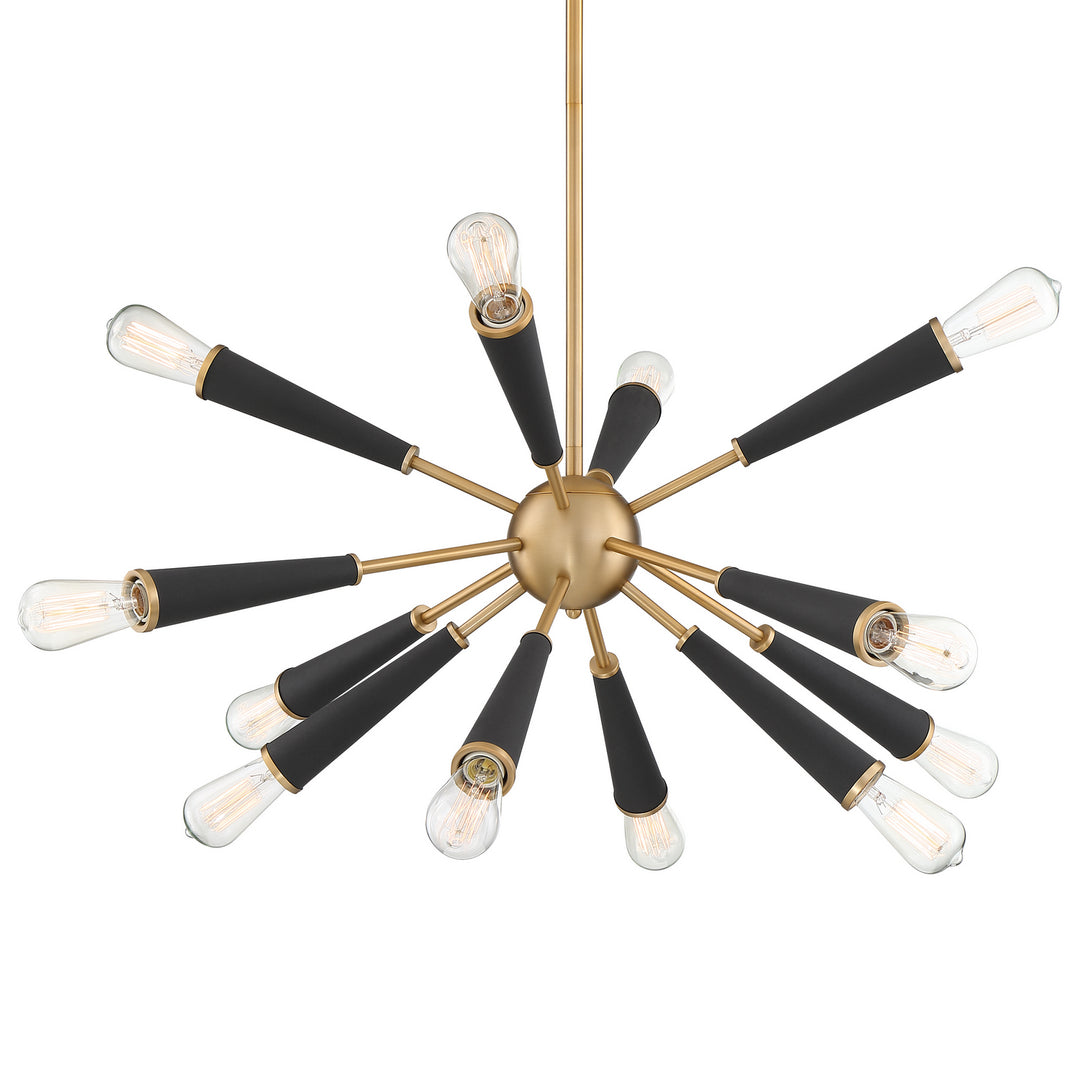 Zodiac 12 Light Chandelier in Aged Brass - available from The Lighting Shoppe, trusted by Canadian homeowners