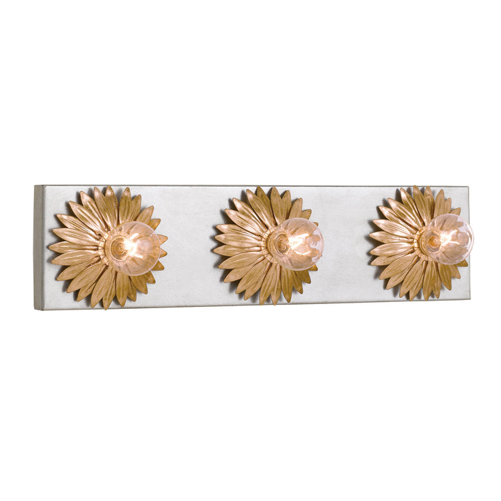 Crystorama - 503-GA-SA - Three Light Bathroom Vanity - Broche - Antique Gold + Antique Silver