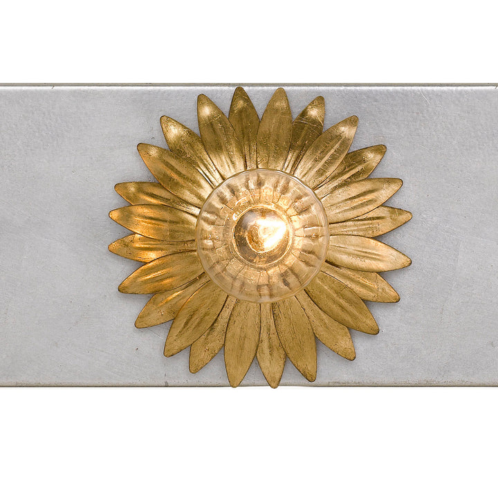 Crystorama - 508-GA-SA - Five Light Bathroom Vanity - Broche - Antique Gold + Antique Silver