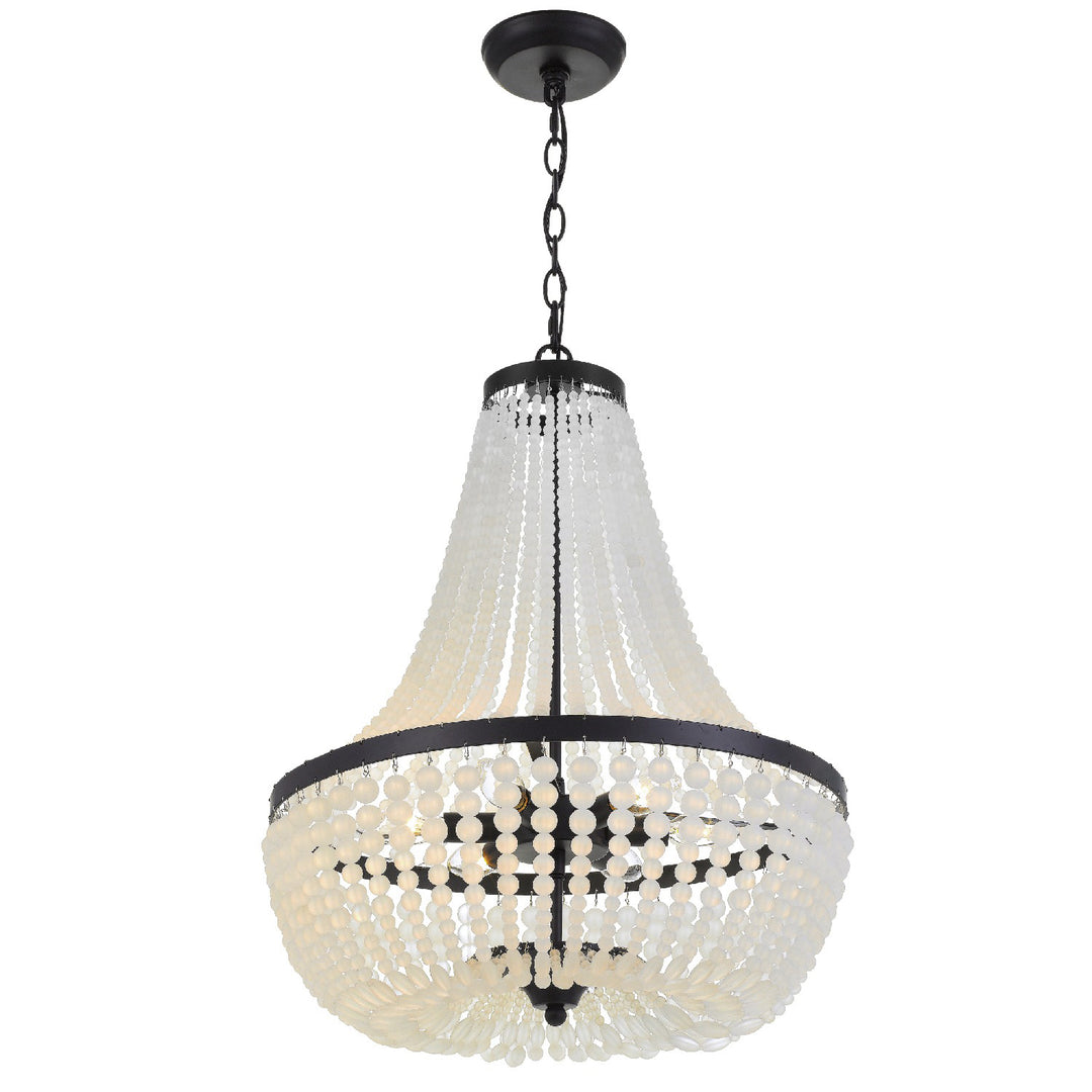 Crystorama - 608-MK - Six Light Chandelier - Rylee - Matte Black