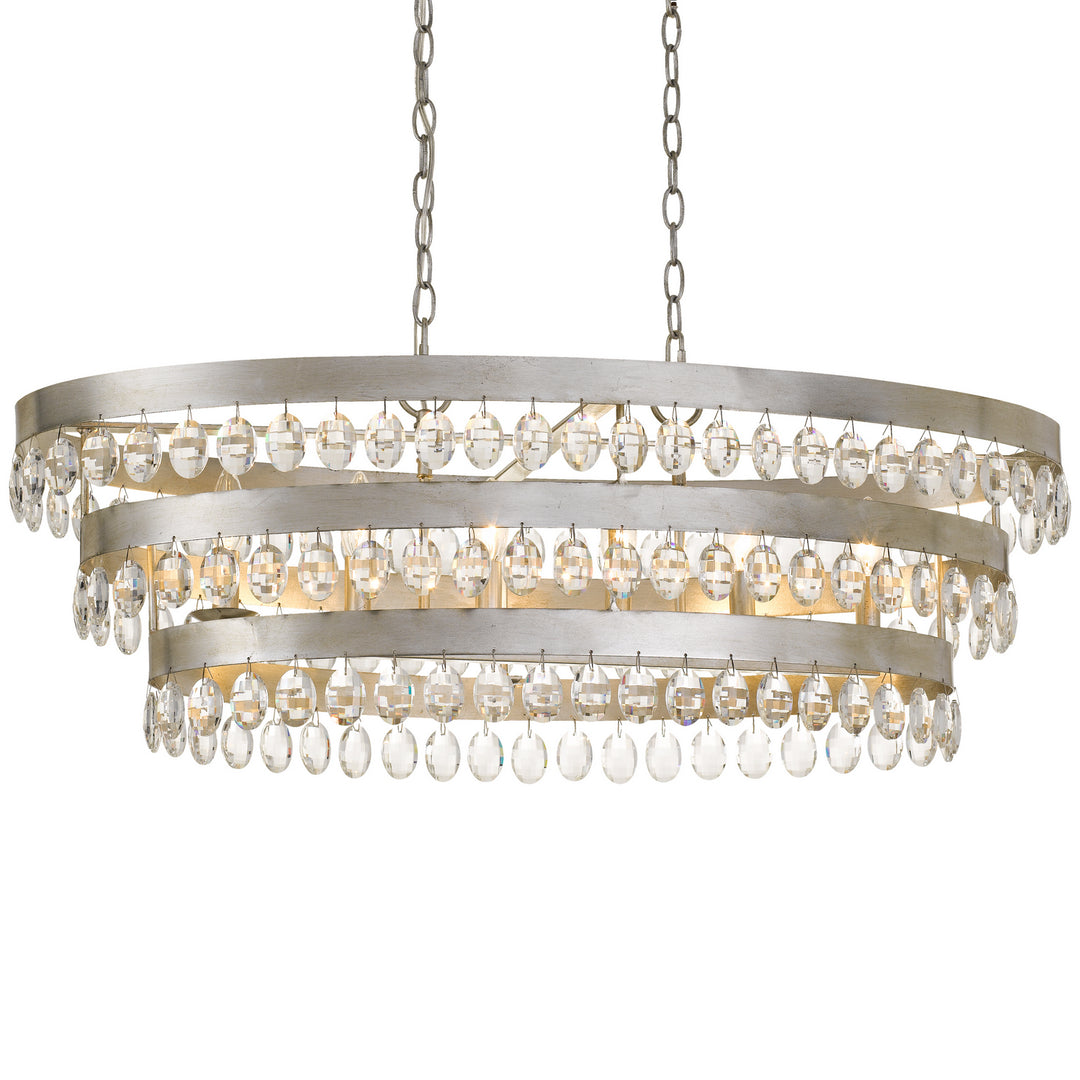Perla Six Light Chandelier in Antique Silver - available from The Lighting Shoppe, trusted by Canadian homeowners