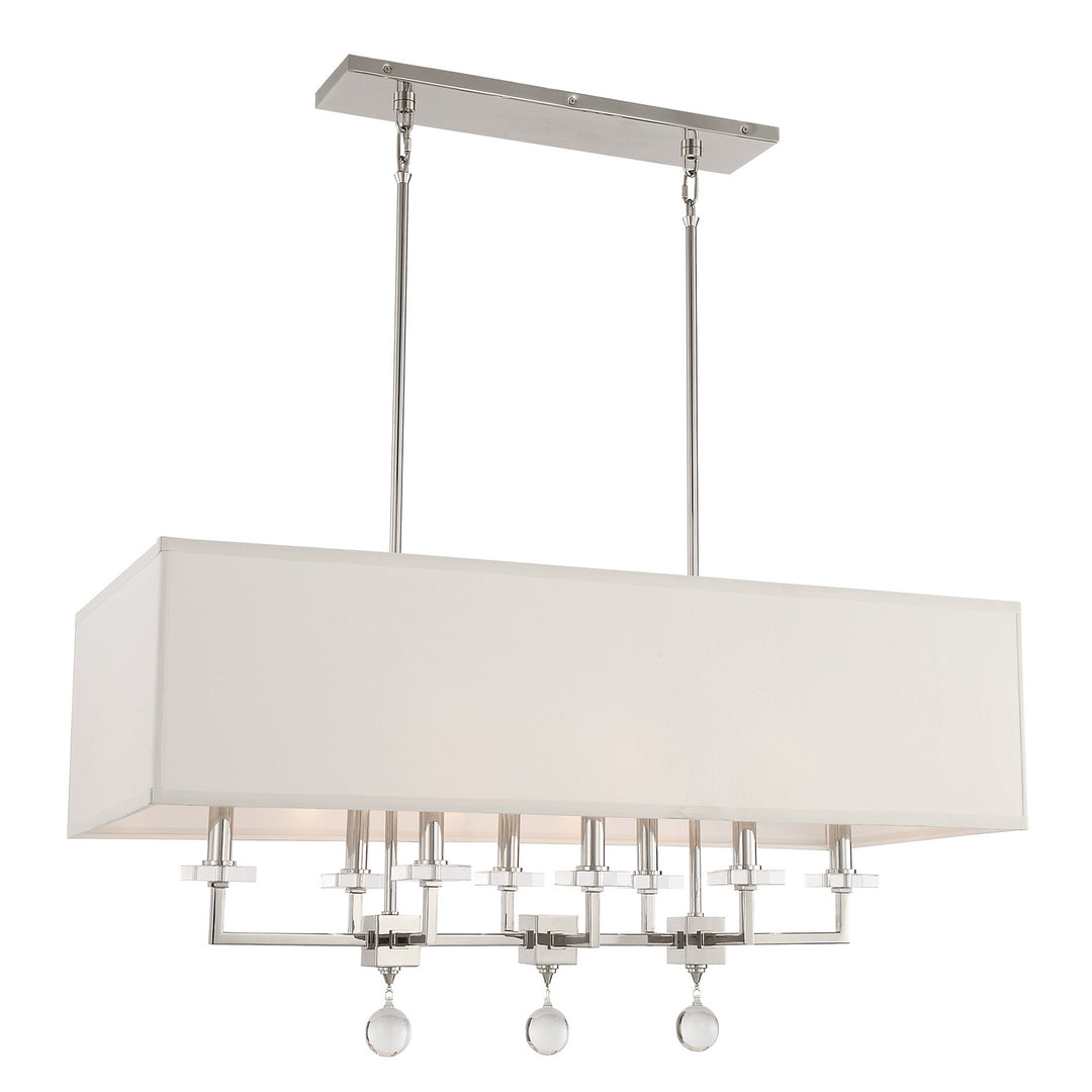 Paxton Eight Light Chandelier in Polished Nickel - available from The Lighting Shoppe, trusted by Canadian homeowners