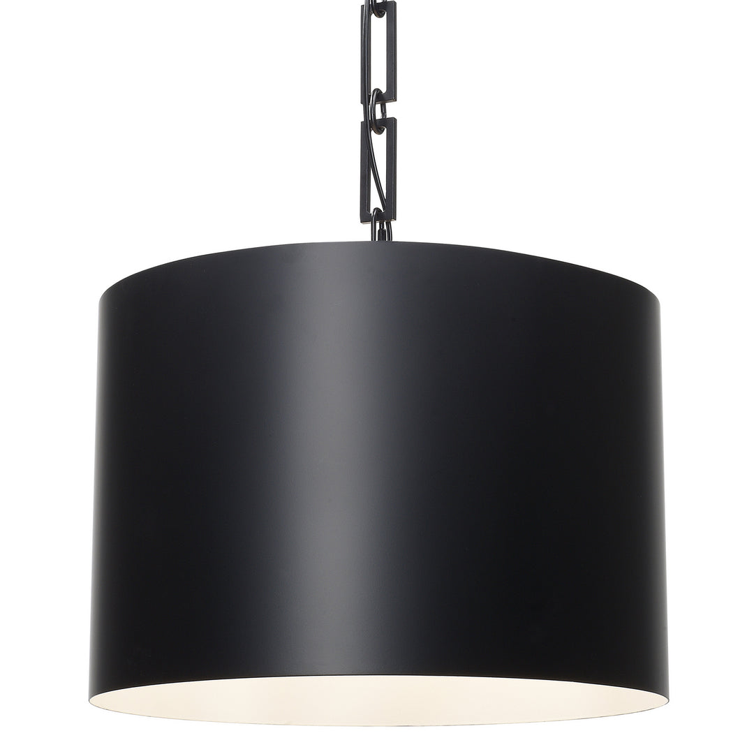 Alston Six Light Chandelier in Matte Black + White - available from The Lighting Shoppe, trusted by Canadian homeowners