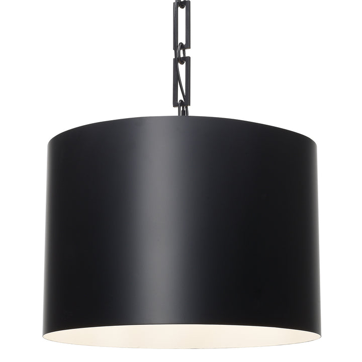 Alston Six Light Chandelier in Matte Black + White - available from The Lighting Shoppe, trusted by Canadian homeowners