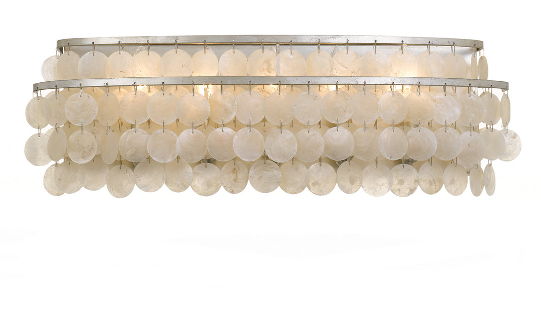 Brielle Five Light Bathroom Vanity in Antique Silver - available from The Lighting Shoppe, trusted by Canadian homeowners