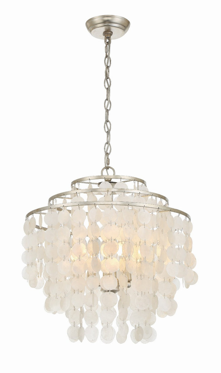 Brielle Four Light Chandelier in Antique Silver - available from The Lighting Shoppe, trusted by Canadian homeowners