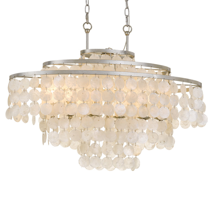Brielle Six Light Chandelier in Antique Silver - available from The Lighting Shoppe, trusted by Canadian homeowners