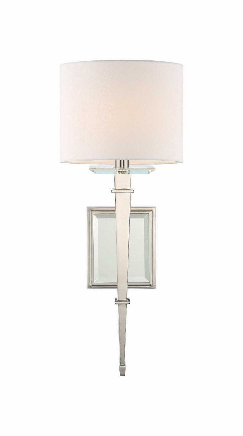 Clifton One Light Wall Sconce in Polished Nickel - available from The Lighting Shoppe, trusted by Canadian homeowners