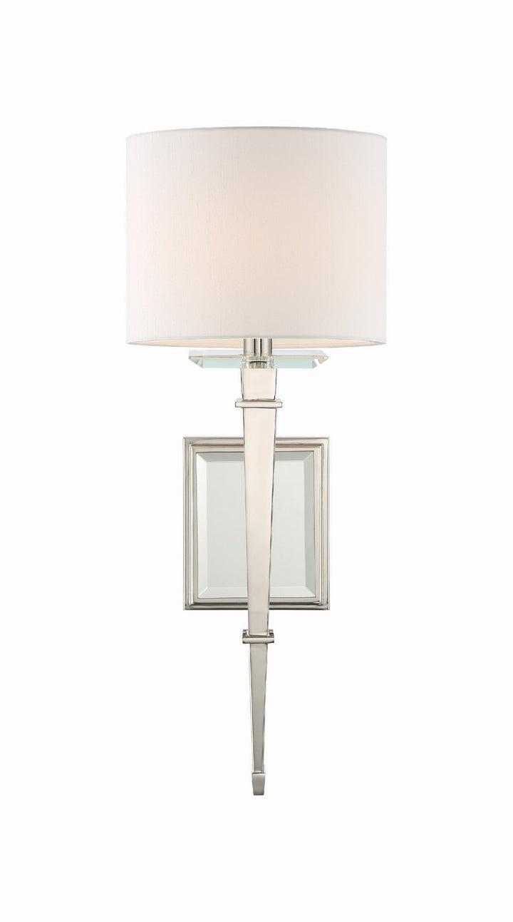 Clifton One Light Wall Sconce in Polished Nickel - available from The Lighting Shoppe, trusted by Canadian homeowners
