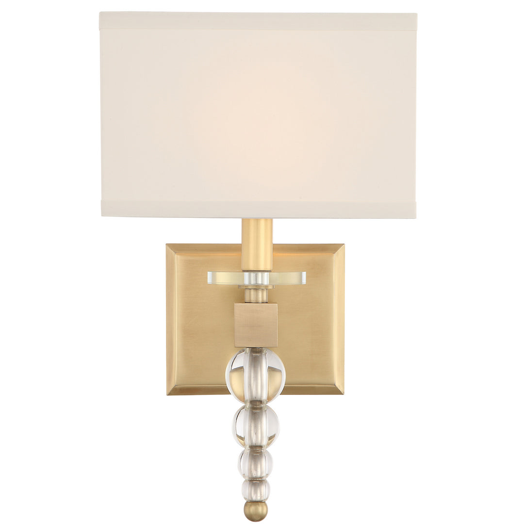 Clover One Light Wall Sconce in Aged Brass - available from The Lighting Shoppe, trusted by Canadian homeowners