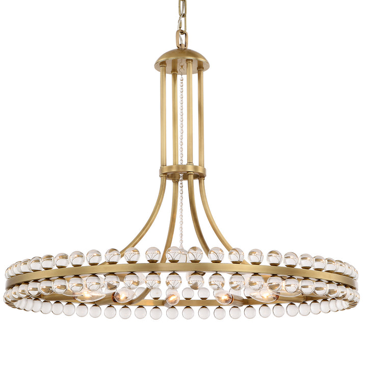 Clover 12 Light Chandelier in Aged Brass - available from The Lighting Shoppe, trusted by Canadian homeowners