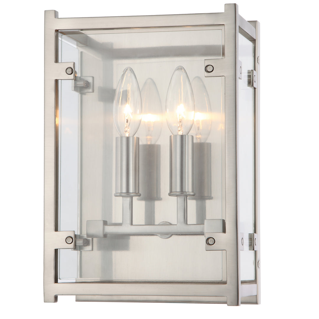 Danbury Two Light Wall Sconce in Brushed Nickel - available from The Lighting Shoppe, trusted by Canadian homeowners