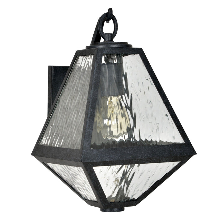 Glacier One Light Outdoor Wall Sconce in Black Charcoal - available from The Lighting Shoppe, trusted by Canadian homeowners
