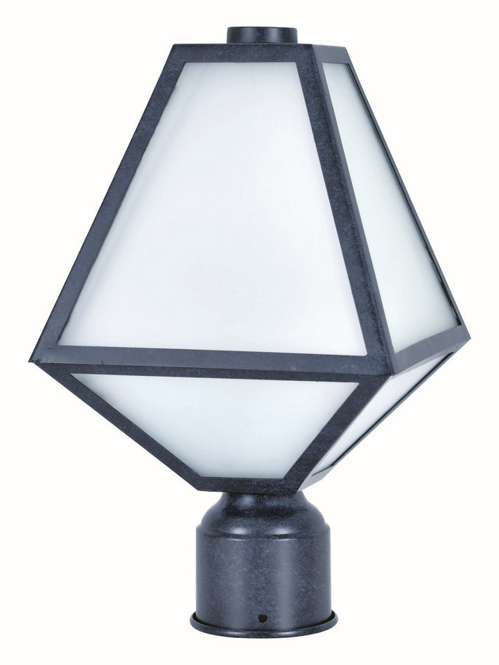 Glacier One Light Outdoor Post Mount in Black Charcoal - available from The Lighting Shoppe, trusted by Canadian homeowners