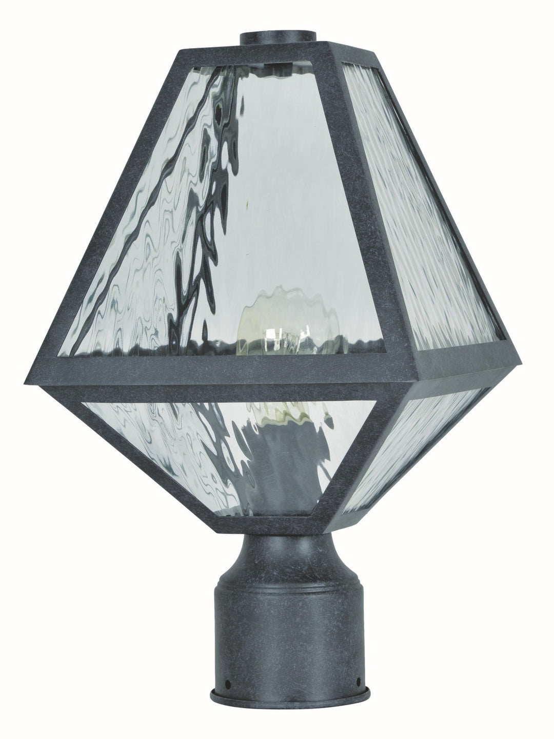 Glacier One Light Outdoor Post Mount in Black Charcoal - available from The Lighting Shoppe, trusted by Canadian homeowners
