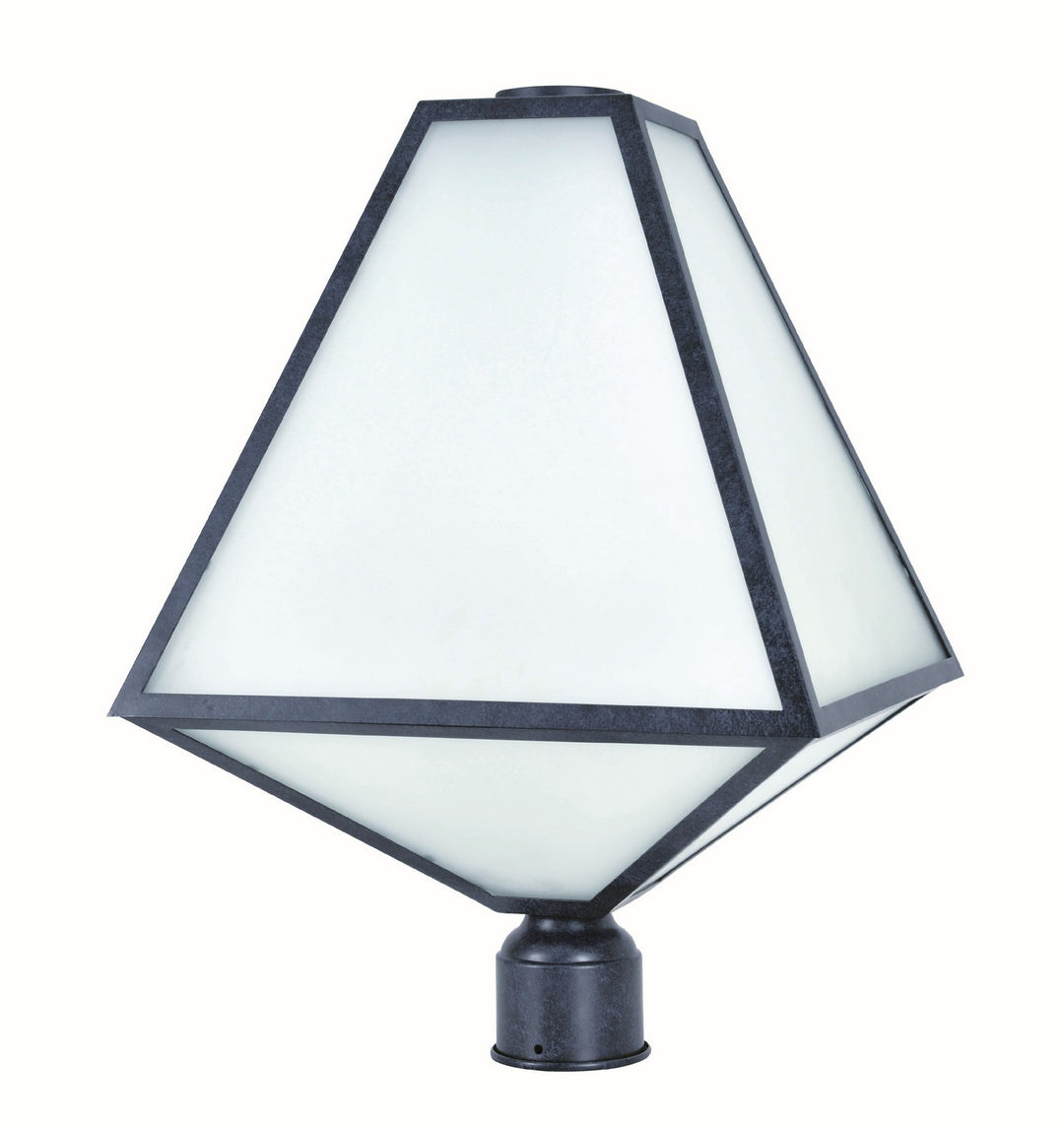 Glacier Three Light Outdoor Post Mount in Black Charcoal - available from The Lighting Shoppe, trusted by Canadian homeowners