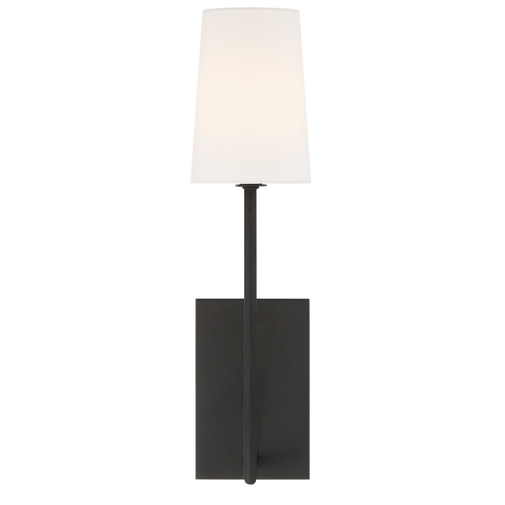 Lena One Light Wall Sconce in Black Forged - available from The Lighting Shoppe, trusted by Canadian homeowners