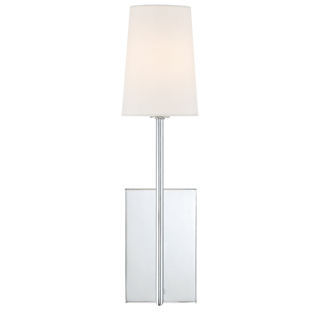 Lena One Light Wall Sconce in Polished Chrome - available from The Lighting Shoppe, trusted by Canadian homeowners