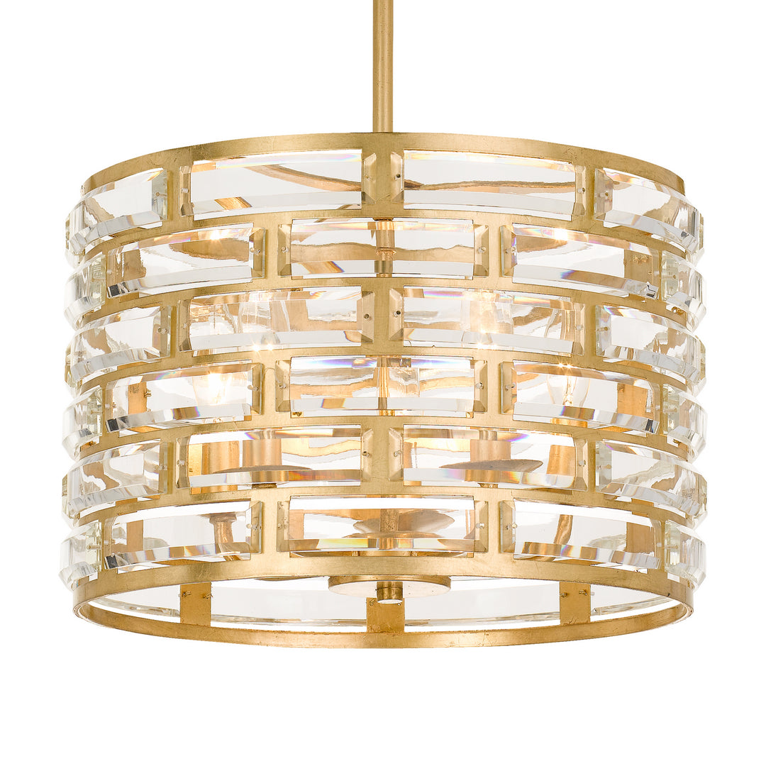 Meridian Five Light Chandelier in Antique Gold - available from The Lighting Shoppe, trusted by Canadian homeowners