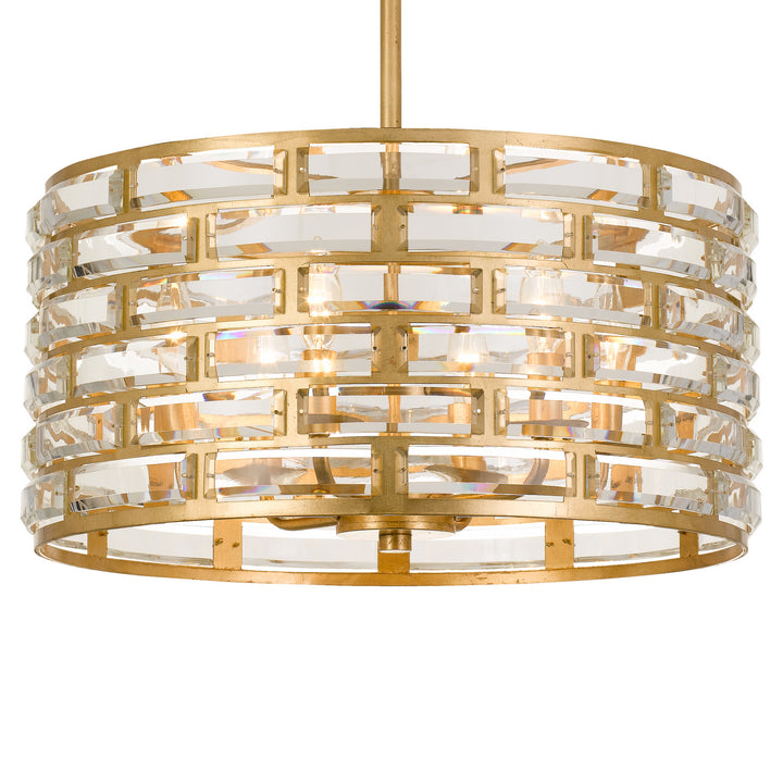 Meridian Six Light Chandelier in Antique Gold - available from The Lighting Shoppe, trusted by Canadian homeowners
