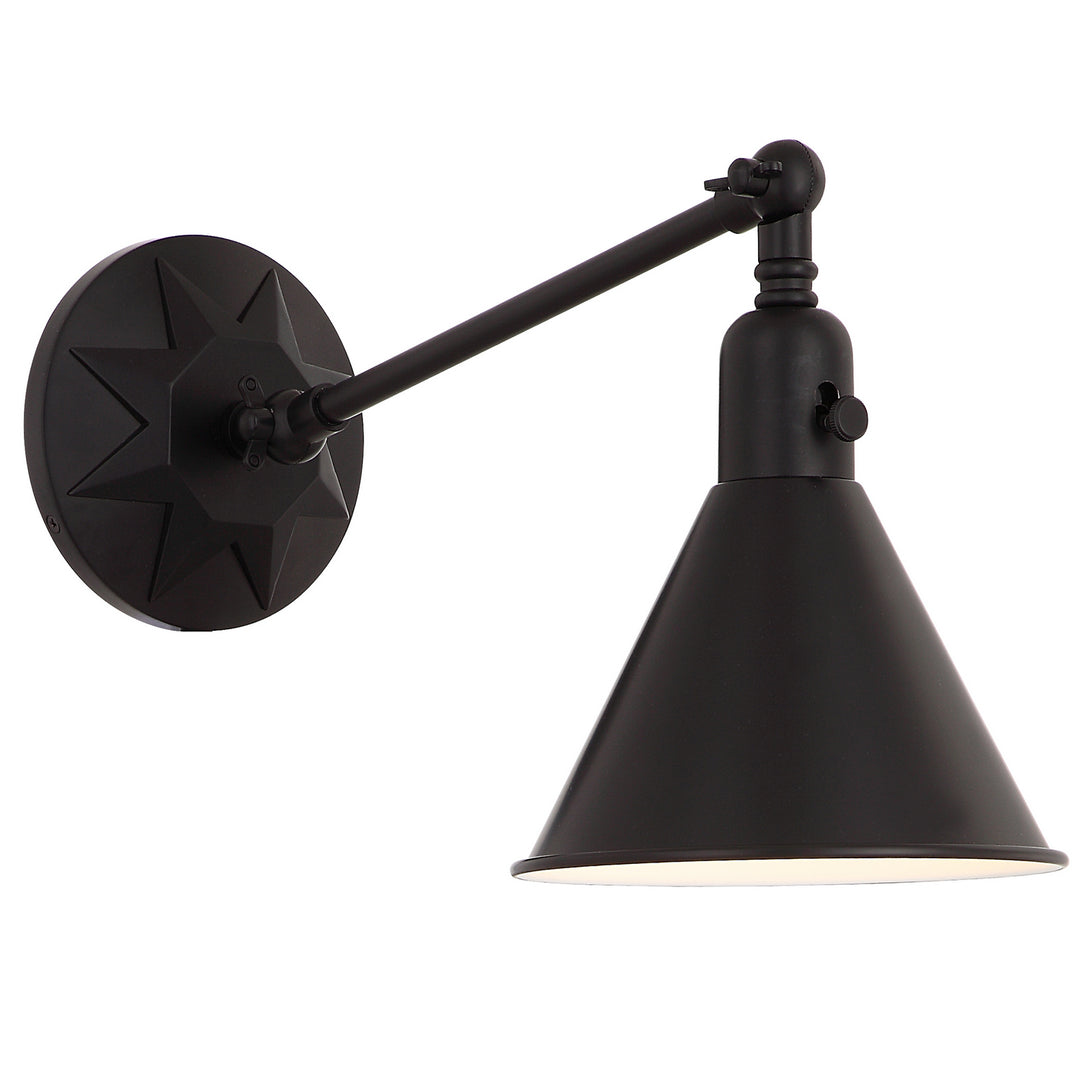 Morgan One Light Wall Sconce in Matte Black - available from The Lighting Shoppe, trusted by Canadian homeowners