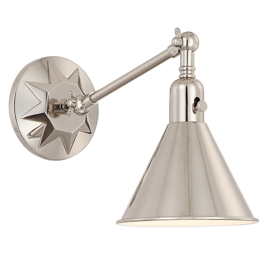 Morgan One Light Wall Sconce in Polished Nickel - available from The Lighting Shoppe, trusted by Canadian homeowners