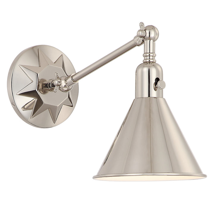 Morgan One Light Wall Sconce in Polished Nickel - available from The Lighting Shoppe, trusted by Canadian homeowners