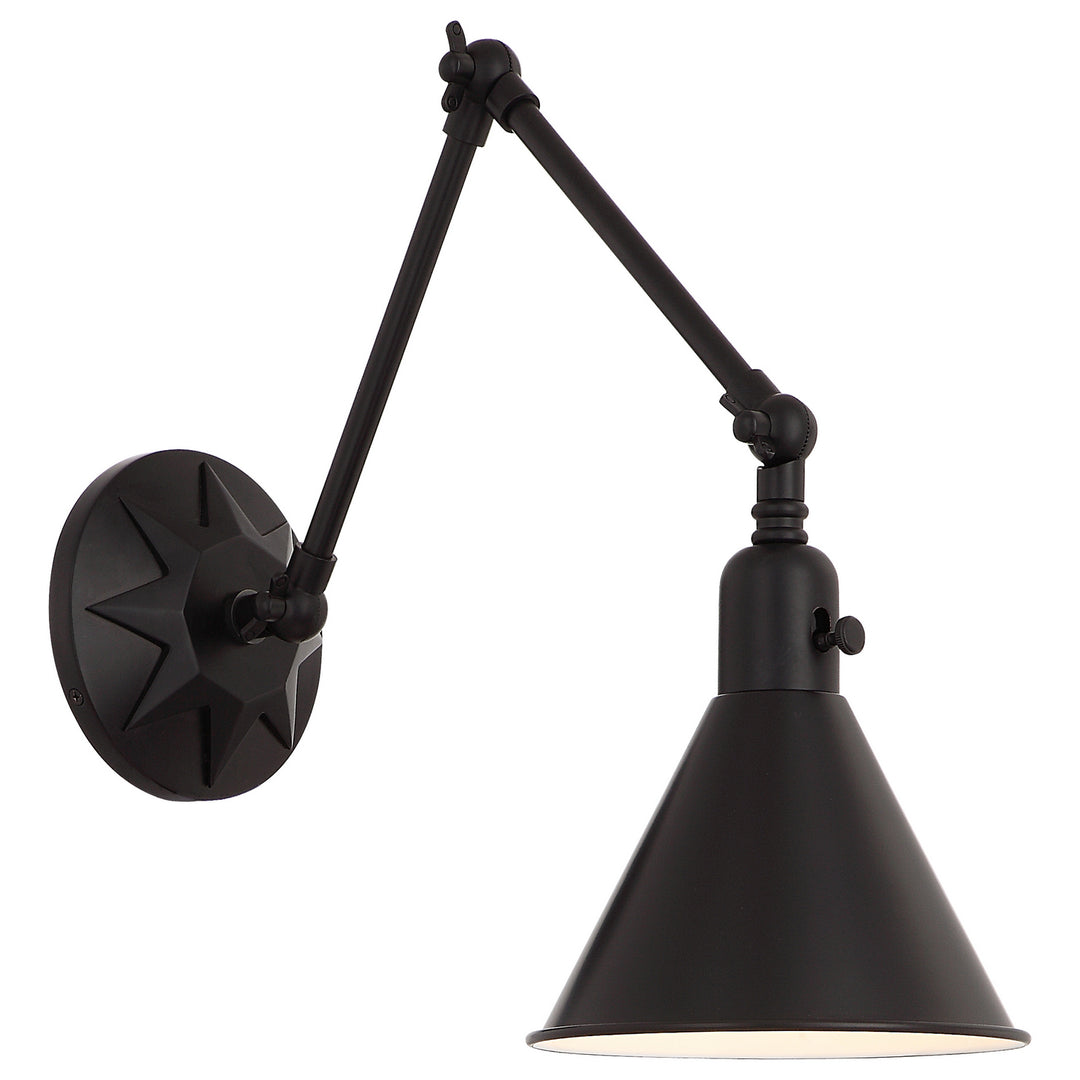 Morgan One Light Wall Sconce in Matte Black - available from The Lighting Shoppe, trusted by Canadian homeowners