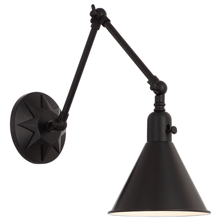 Morgan One Light Wall Sconce in Matte Black - available from The Lighting Shoppe, trusted by Canadian homeowners
