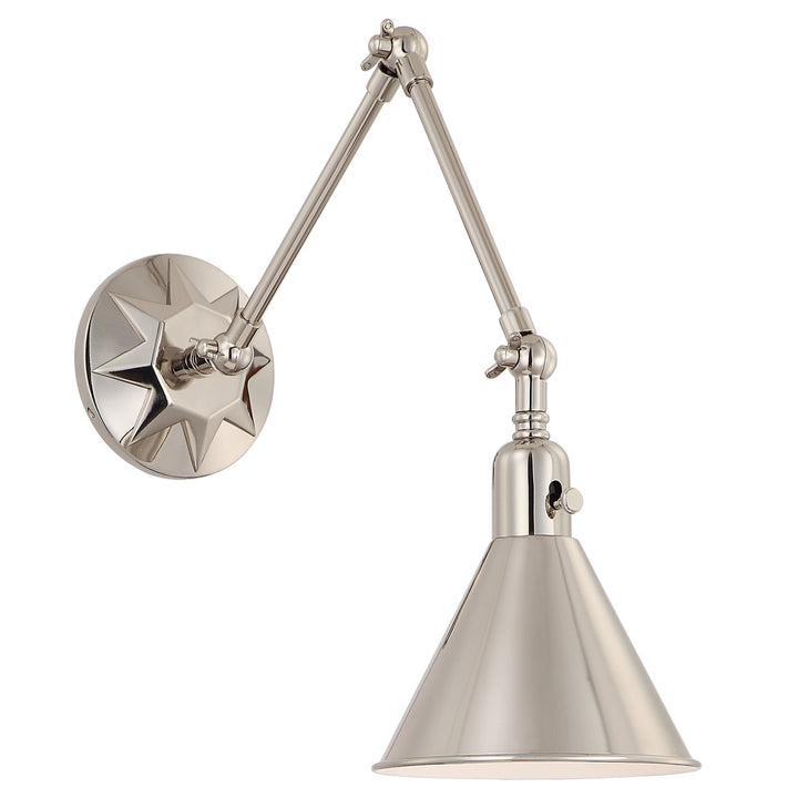 Morgan One Light Wall Sconce in Polished Nickel - available from The Lighting Shoppe, trusted by Canadian homeowners