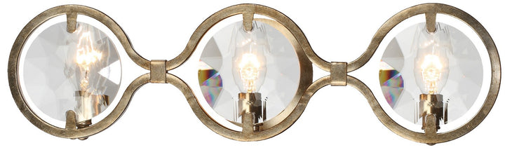 Quincy Three Light Bathroom Vanity in Distressed Twilight - available from The Lighting Shoppe, trusted by Canadian homeowners