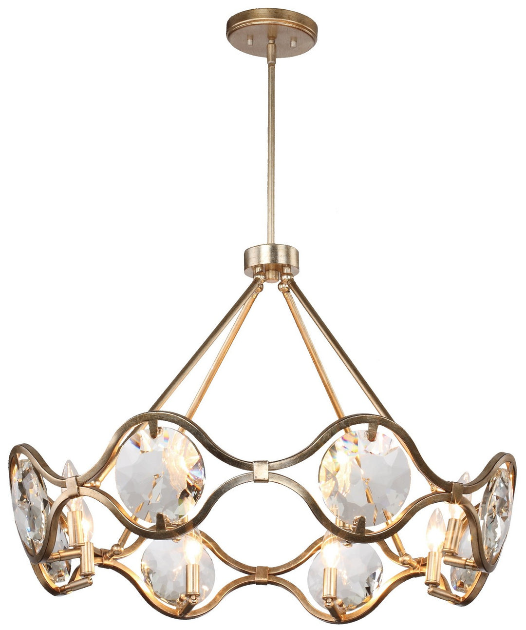 Quincy Eight Light Chandelier in Distressed Twilight - available from The Lighting Shoppe, trusted by Canadian homeowners