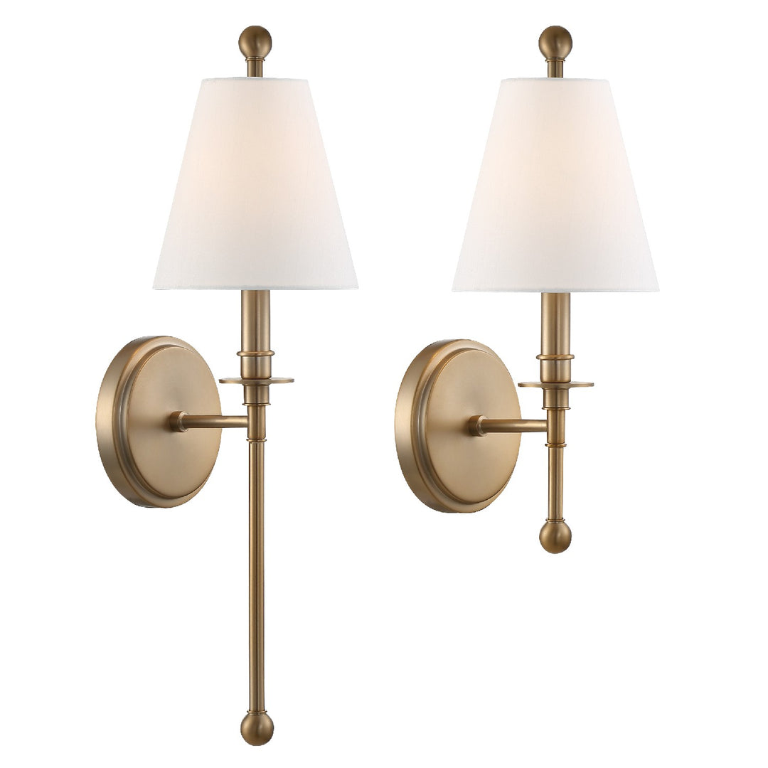Riverdale One Light Wall Sconce in Aged Brass - available from The Lighting Shoppe, trusted by Canadian homeowners