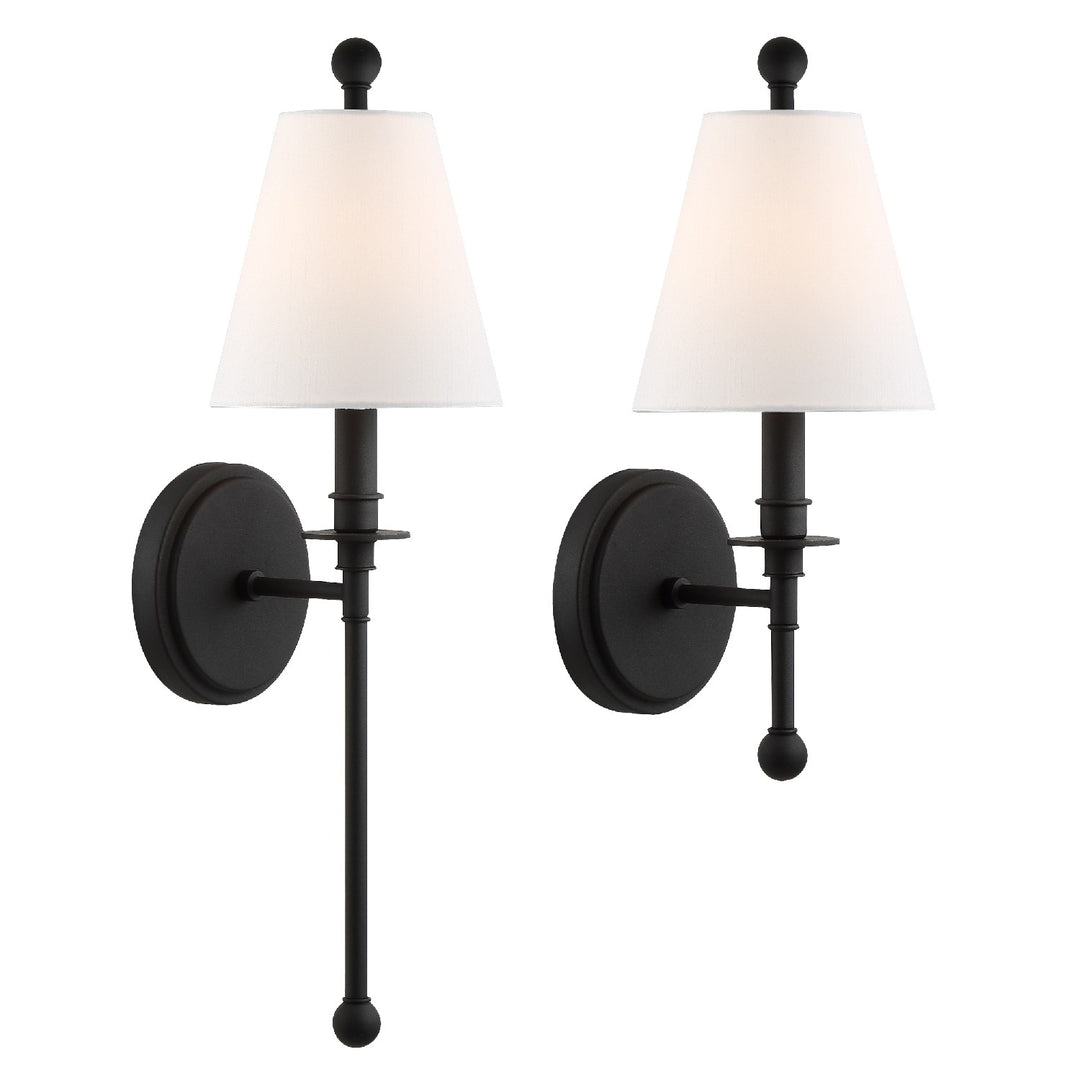 Riverdale One Light Wall Sconce in Black Forged - available from The Lighting Shoppe, trusted by Canadian homeowners