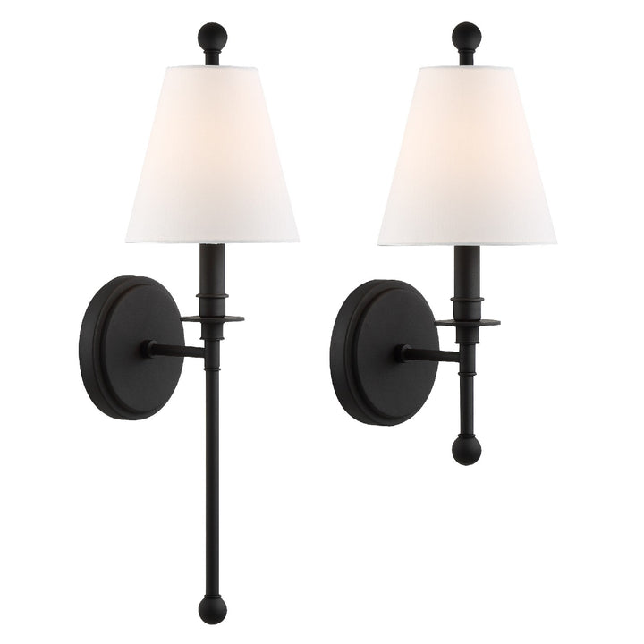 Riverdale One Light Wall Sconce in Black Forged - available from The Lighting Shoppe, trusted by Canadian homeowners