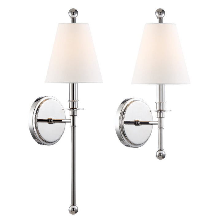 Riverdale One Light Wall Sconce in Polished Nickel - available from The Lighting Shoppe, trusted by Canadian homeowners