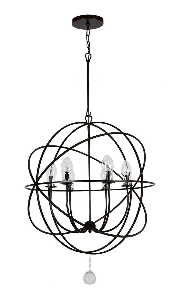 Solaris Six Light Outdoor Chandelier in English Bronze - available from The Lighting Shoppe, trusted by Canadian homeowners