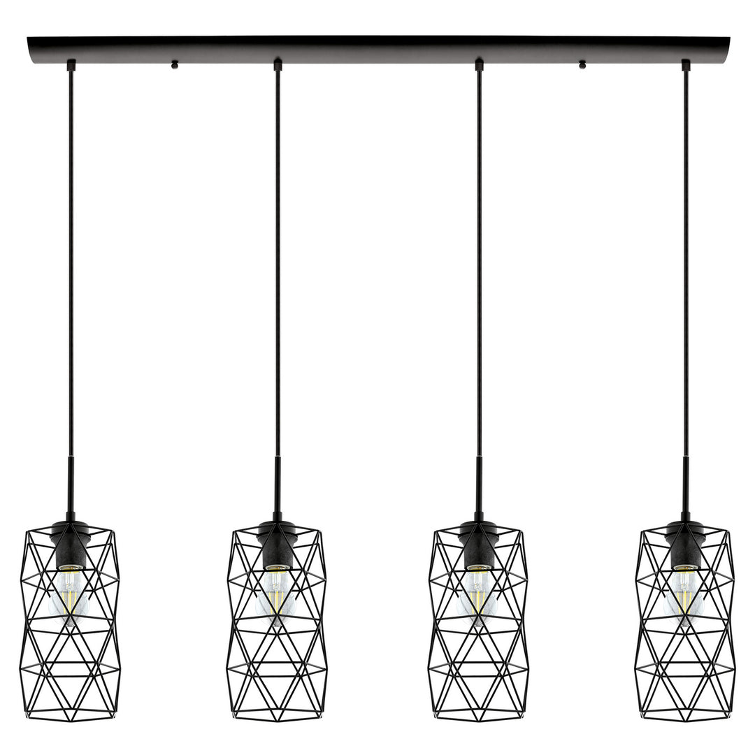 Eglo Canada - 202359A - Four Light Pendant - Estevau 2 - Matte Black