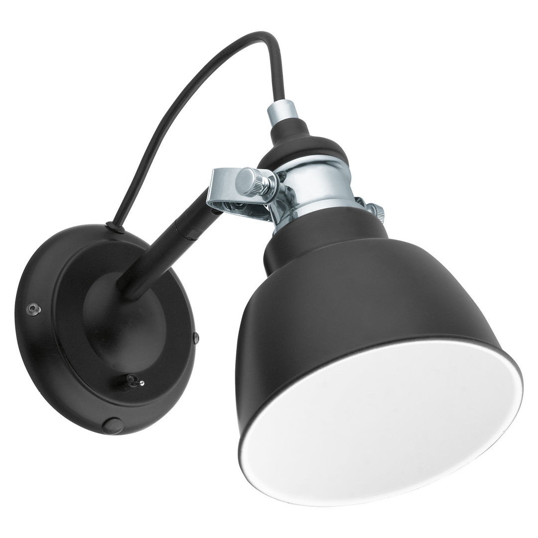Eglo Canada - 202504A - One Light Wall Mount - Thornford - Matte Black & Chrome