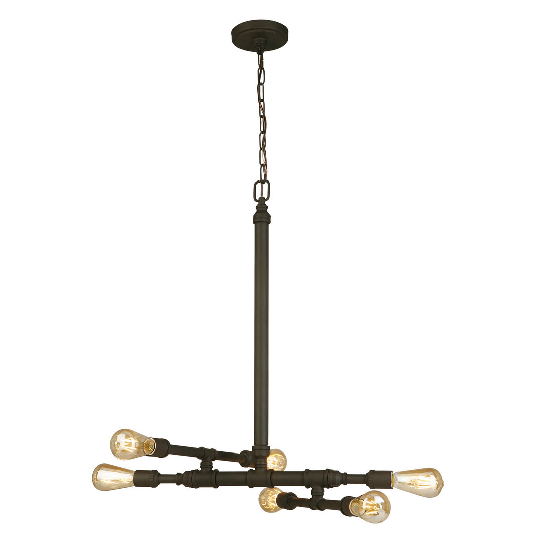 Eglo Canada - 202834A - Six Light Pendant - Wymer - Matte Bronze