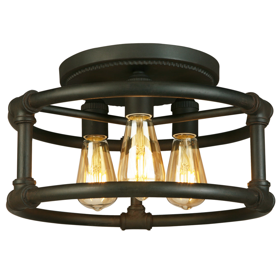 Eglo Canada - 202849A - Three Light Ceiling Mount - Wymer - Matte Bronze