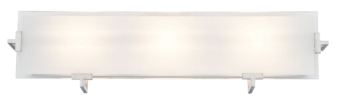 DVI Canada - DVP14543SN-SSOP - Three Light Vanity - Zurich - Satin Nickel w/Silk Screened Opal Glass